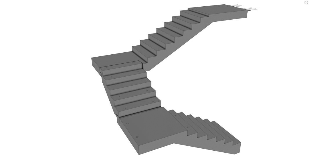 Escaleras de hormigón industrializado Roansa
