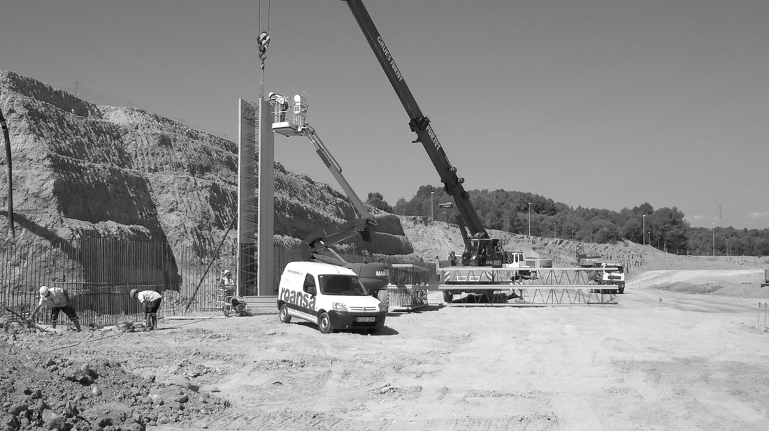 Centro logístico Baix Llobregat construcción hormigón prefabricado Roansa