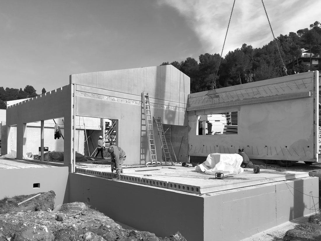 Vivienda Vallès Oriental construcción hormigón prefabricado Roansa